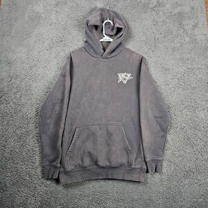 Rusty Graphic Hoodie Pullover Sweatshirt Charcoal‎ Gray Size S